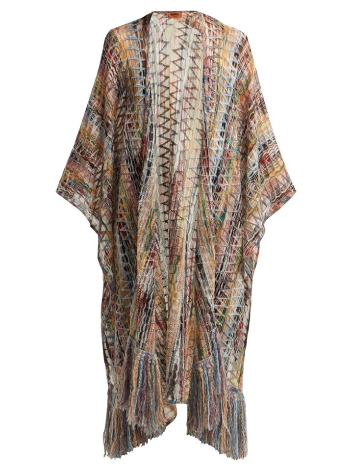 Missoni Striped Crochet-knit Wrap