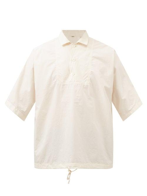 Barena Venezia - Ferigo Drawstring Cotton Short-sleeved Shirt - Mens - Beige