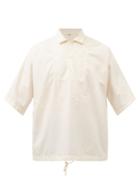 Barena Venezia - Ferigo Drawstring Cotton Short-sleeved Shirt - Mens - Beige