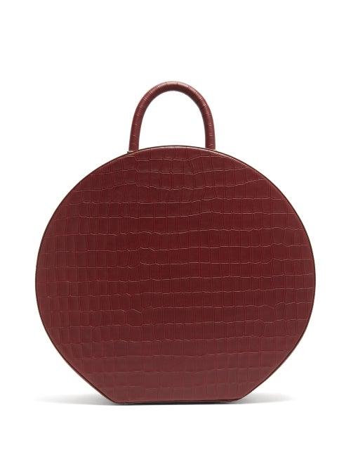 Matchesfashion.com Sparrows Weave - Large Crocodile Effect Leather Handbag - Womens - Burgundy