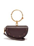 Matchesfashion.com Chlo - Nile Leather Minaudire Clutch Bag - Womens - Burgundy