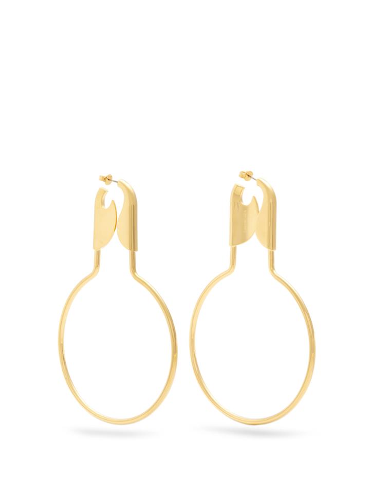 Balenciaga Round Safety Pin Earrings