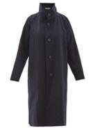 Matchesfashion.com Issey Miyake - Blink Geometric Print Coat - Womens - Navy