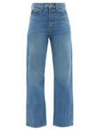 Matchesfashion.com Brock Collection - Quark High-rise Straight-leg Jeans - Womens - Blue