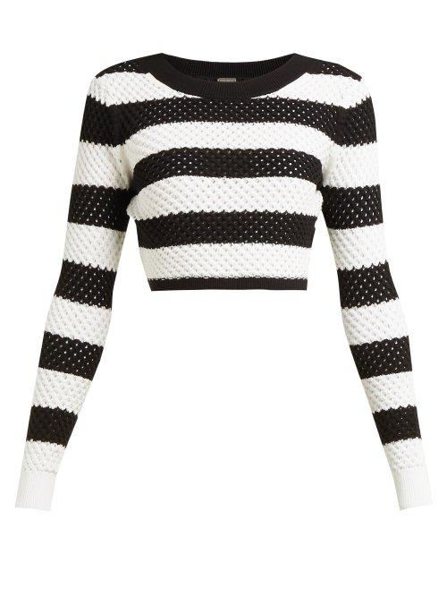 Matchesfashion.com Dodo Bar Or - Margaret Striped Cotton Top - Womens - Black White