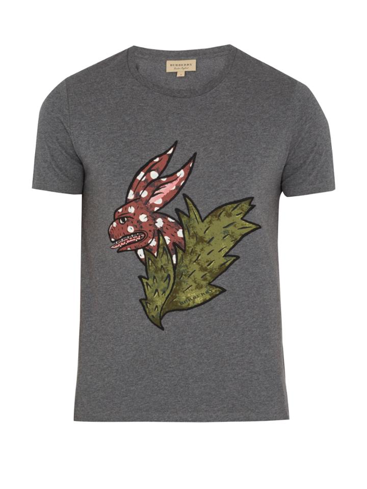 Oscar Burberry Beasts-print Cotton T-shirt