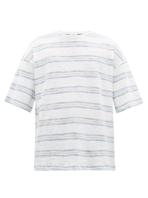 Matchesfashion.com Raey - Oversized Striped Cotton Jersey T Shirt - Mens - Blue Stripe