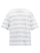 Matchesfashion.com Raey - Oversized Striped Cotton Jersey T Shirt - Mens - Blue Stripe