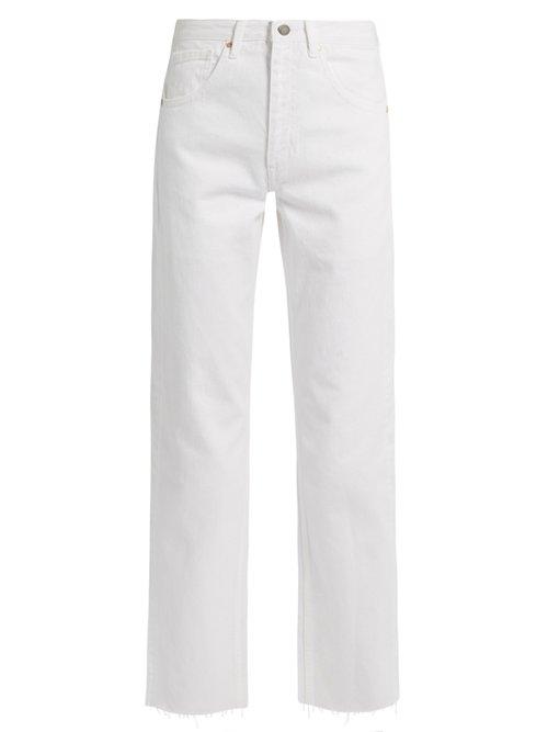 Matchesfashion.com Raey - Press Straight Leg Jeans - Womens - White