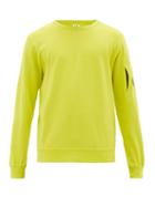 Matchesfashion.com C.p. Company - Lense Patch Cotton Jersey Sweatshirt - Mens - Green