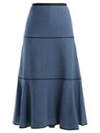 Cefinn Tiered Voile Midi Skirt