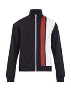 Prada Stripe-detail Zip-through Cotton Sweatshirt
