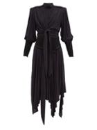 Matchesfashion.com Proenza Schouler - Handkerchief-hem Crepe Dress - Womens - Navy Black