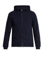 Blue Blue Japan Hooded Zip-through Cotton Sweatshirt
