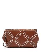 Matchesfashion.com Valentino - Vltn Logo Print Leather Belt Bag - Mens - Brown