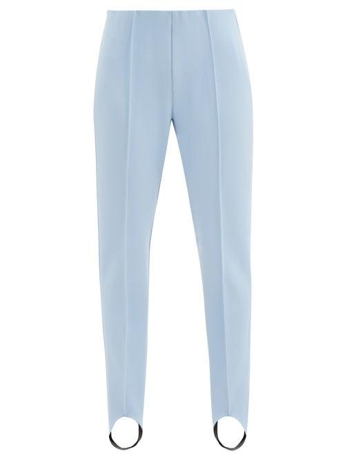 Matchesfashion.com Bogner - Elaine Stretch-jersey Slim-leg Stirrup Trousers - Womens - Light Blue