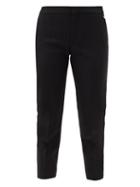 Matchesfashion.com Chlo - Cropped Wool-blend Slim-leg Trousers - Womens - Black