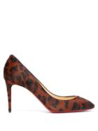 Matchesfashion.com Christian Louboutin - Eloise 85 Leopard Print Calf Hair Pumps - Womens - Leopard