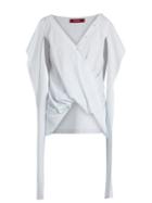 Sies Marjan Noel V-neck Cotton-seersucker Top