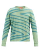 Matchesfashion.com Eckhaus Latta - Exposed-seam Tie-dye Cotton T-shirt - Mens - Green