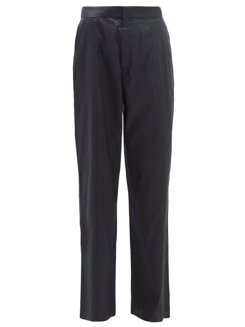 Matchesfashion.com Marques'almeida - High Rise Silk Trousers - Womens - Black