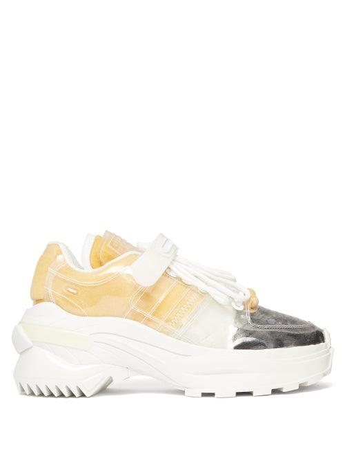 Matchesfashion.com Maison Margiela - Retro Fit Exposed Foam Pvc Trainers - Womens - White Black