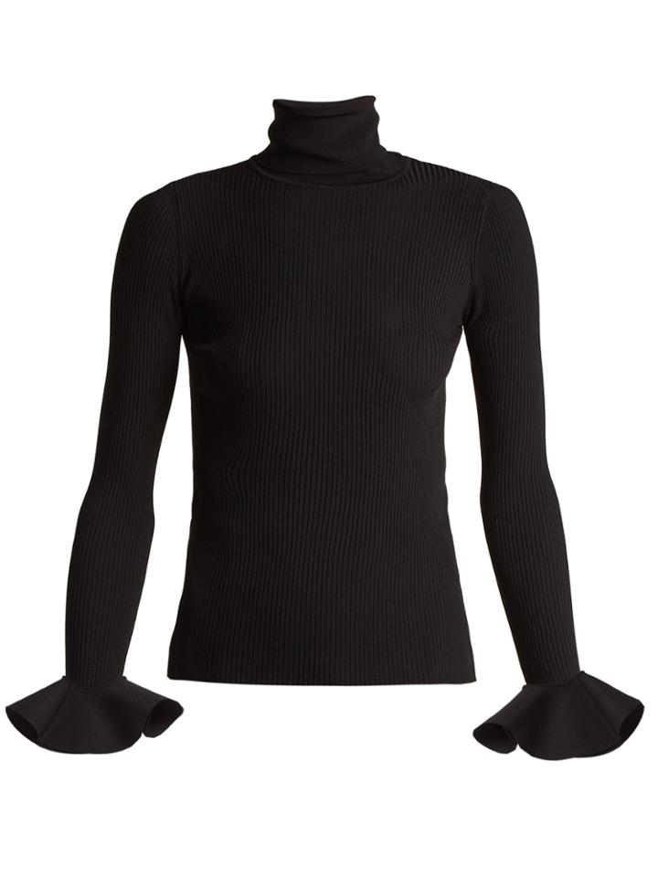 Valentino Ribbed-knit Roll-neck Sweater