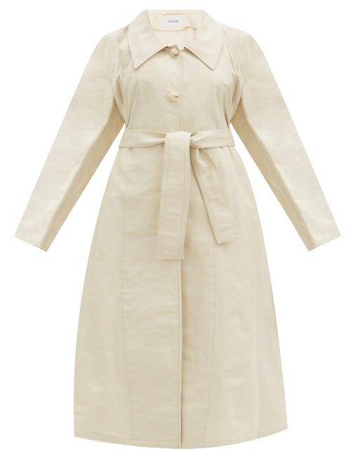 Matchesfashion.com Lemaire - Belted Cotton-blend Canvas Coat - Womens - Ivory
