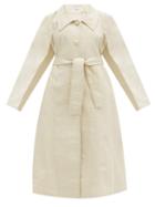 Matchesfashion.com Lemaire - Belted Cotton-blend Canvas Coat - Womens - Ivory