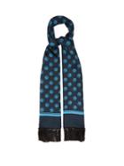Matchesfashion.com Dolce & Gabbana - Geometric-print Silk-twill Scarf - Mens - Dark Blue