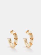 Joolz By Martha Calvo - Ribbon 14kt Gold-plated Hoop Earrings - Womens - Yellow Gold