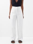 Matteau - Utility Organic Cotton-blend Trousers - Womens - Chalk