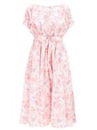 Matchesfashion.com Thierry Colson - Vera Floral-print Cotton Dress - Womens - Pink Print