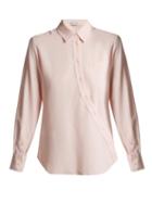 Matchesfashion.com Altuzarra - Garcia Ruched Sleeve Crepe Blouse - Womens - Pink