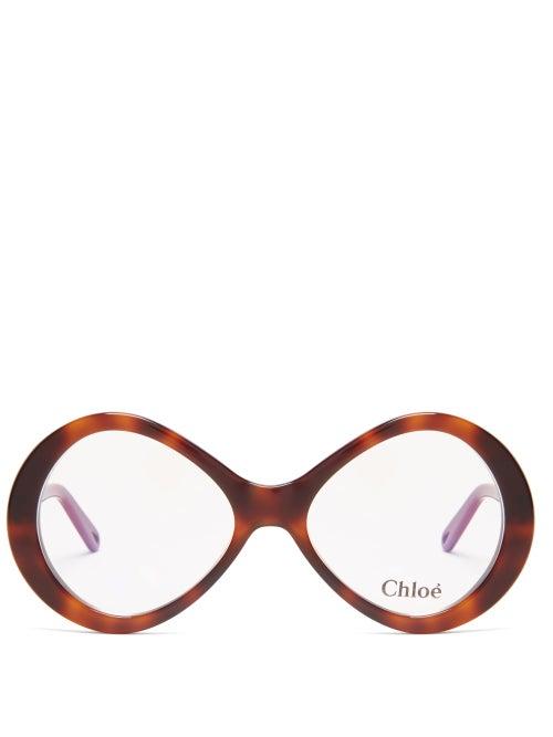 Matchesfashion.com Chlo - Bonnie Oversized Round Glasses - Womens - Tortoiseshell