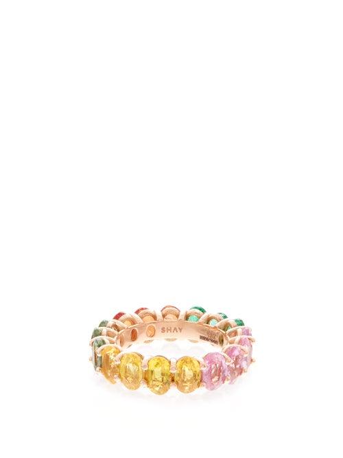 Matchesfashion.com Shay - Rainbow Eternity Ruby, Sapphire & Emerald Ring - Womens - Multi