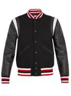 Givenchy Logo-appliqu Leather And Wool Bomber Jacket