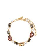 Matchesfashion.com Oscar De La Renta - Crystal And Faux Pearl Choker - Womens - Multi