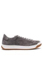 Matchesfashion.com Burberry - Timsbury Perforated Logo Low Top Suede Trainers - Mens - Grey