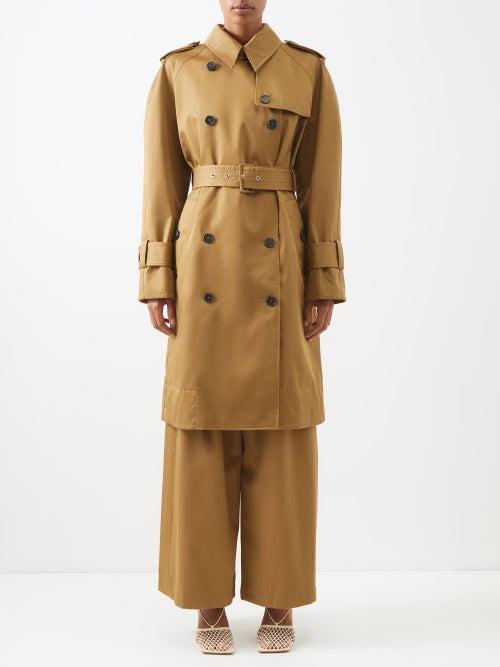 Khaite - Spellman Cotton-twill Trench Coat - Womens - Light Khaki