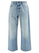 Raey - Gait Organic-cotton Blend Super Wide-leg Jeans - Womens - Light Blue