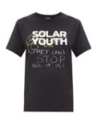 Matchesfashion.com Raf Simons - Solar Youth-print Cotton-jersey T-shirt - Womens - Black
