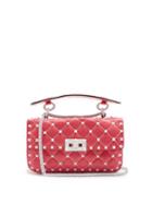Matchesfashion.com Valentino - Free Rockstud Small Quilted Leather Cross Body Bag - Womens - Pink White