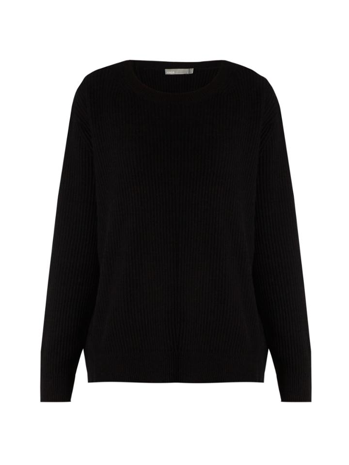 Vince Split-back Cashmere And Cotton-blend Sweater