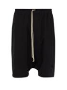 Matchesfashion.com Rick Owens - Pods Drawstring Waist Wool Blend Shorts - Mens - Black