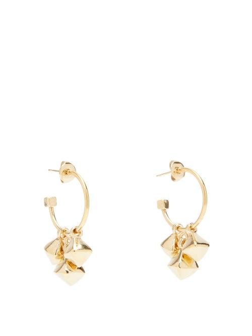 Matchesfashion.com Isabel Marant - Pyramid-charm Gold-tone Hoop Earrings - Womens - Gold