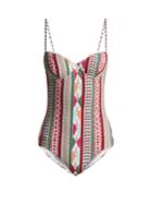 Le Sirenuse, Positano Amanda Arlechino-print Sweetheart-neck Swimsuit