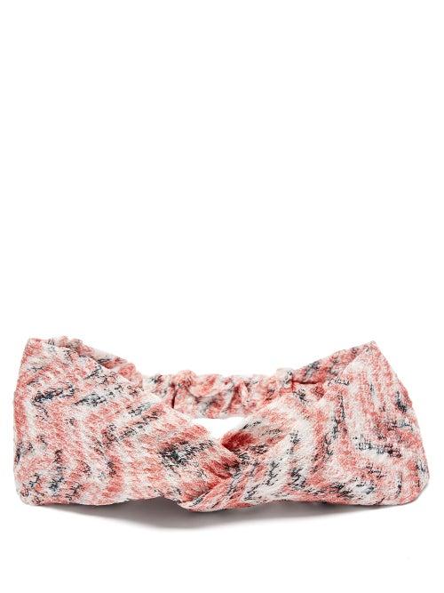 Matchesfashion.com Missoni - Zigzag-jacquard Headband - Womens - Green Multi