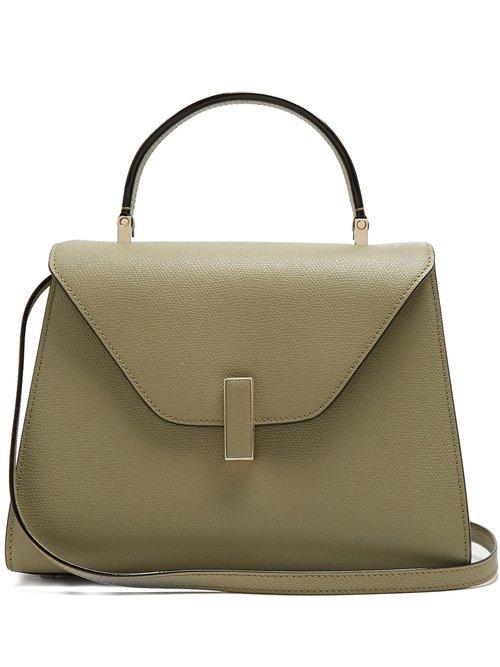 Matchesfashion.com Valextra - Iside Medium Grained Leather Bag - Womens - Khaki