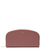 Matchesfashion.com A.p.c. - Half Moon Saffiano Leather Wallet - Womens - Light Pink